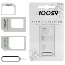 Набор адаптеров NOOSY SIM / NanoSIM / MicroSIM (белый)
