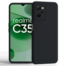 Чехол силиконовый Realme C35 Silicone Case (черный)