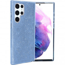 Чехол силиконовый Samsung S23 Ultra Diamond (голубой)