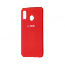Чехол силиконовый Samsung Galaxy A40 (A405) тонкий (красный)