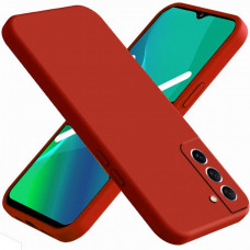 Чехол силиконовый Samsung Galaxy S21FE (G990) Silicone Case (красный)