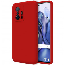 Чехол силиконовый Xiaomi 11T / 11T Pro Silicone Case (красный)