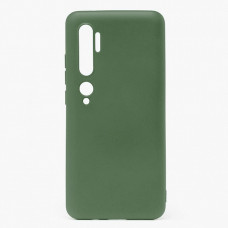 Чехол силиконовый Xiaomi Mi Note 10 Lite тонкий (серо-зеленый)