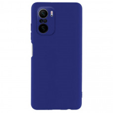 Чехол силиконовый Xiaomi Poco F3 тонкий (синий)