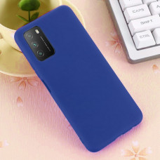Чехол силиконовый Xiaomi Poco M3 тонкий (синий)