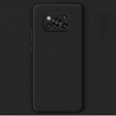 Чехол силиконовый Xiaomi Poco X3 / X3 Pro тонкий (черный)