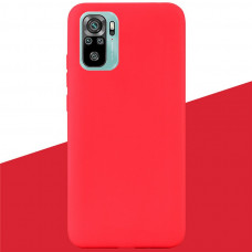 Чехол силиконовый Xiaomi Redmi Note 10 4G / Note 10S / Poco M5s тонкий (красный)