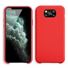 Чехол силиконовый Xiaomi Poco X3  Silicone Case (красный)