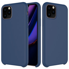 Чехол силиконовый без логотипа (Silicone Case) для Apple iPhone 11 Pro Max (темно-синий)