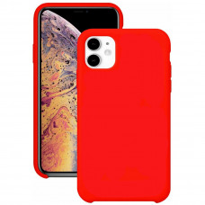 Чехол силиконовый без логотипа (Silicone Case) для Apple iPhone 11 (красный)