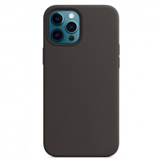 Чехол силиконовый без логотипа (Silicone Case) для Apple iPhone 12 Pro Max (черный)