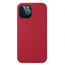 Чехол силиконовый без логотипа (Silicone Case) для Apple iPhone 12/12 Pro (бордовый)