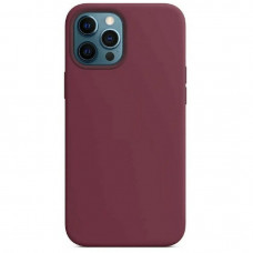 Чехол силиконовый без логотипа (Silicone Case) для Apple iPhone 13 Pro Max (бордовый)