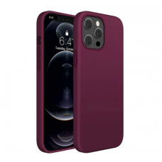 Чехол силиконовый без логотипа (Silicone Case) для Apple iPhone 13 Pro (бордовый)