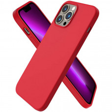 Чехол силиконовый без логотипа (Silicone Case) для Apple iPhone 13 Pro (красный)