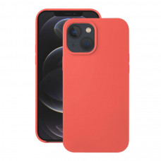 Чехол силиконовый без логотипа (Silicone Case) для Apple iPhone 13 (коралловый)