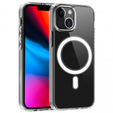Чехол силиконовый iPhone 14 Max с MagSafe (прозрачный)