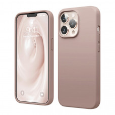 Чехол силиконовый без логотипа (Silicone Case) для Apple iPhone 14 Pro Max (бежевый)