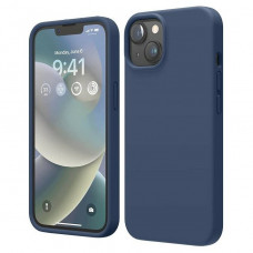 Чехол силиконовый без логотипа (Silicone Case) для Apple iPhone 14 (синий)