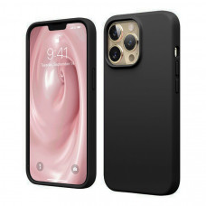 Чехол силиконовый без логотипа (Silicone Case) для Apple iPhone 15 Plus (черный)