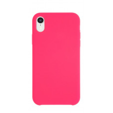 Чехол силиконовый без логотипа (Silicone Case) для Apple iPhone XR (ярко-розовый)