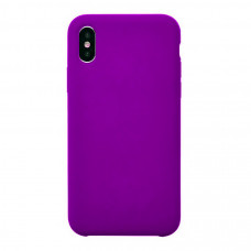 Чехол силиконовый без логотипа (Silicone Case) для Apple iPhone X/XS (фиолетовый)