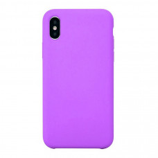 Чехол силиконовый без логотипа (Silicone Case) для Apple iPhone X/XS (светло-сиреневый)