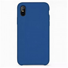 Чехол силиконовый без логотипа (Silicone Case) для Apple iPhone X/XS (синий)