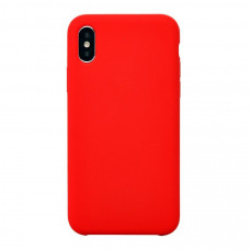 Чехол силиконовый без логотипа (Silicone Case) для Apple iPhone X/XS (красный)