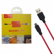 Кабель USB-Micro HOCO X21 (красный) 2A / 1 метр