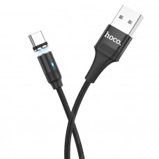 Кабель USB-Type-C HOCO U76 магнитный (черный) 1,2 метра