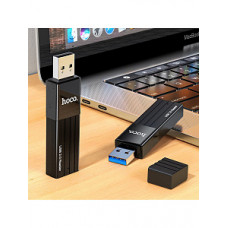 Карт-ридер Hoco HB20 (USB 2.0 to MicroSD) до 2ТВ / 480Mbps (черный)