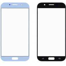 Стекло для переклейки Samsung Galaxy A7 2017 (A720F) голубое
