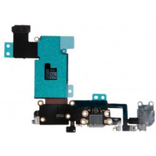 Шлейф для iPhone 6S Plus с разъемом зарядки / гарнитуры / микрофоном (серый) 