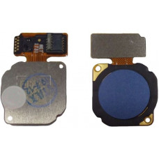 Шлейф для Huawei P20 Lite (ANE-LX1) на кнопку Home в сборе (синий)