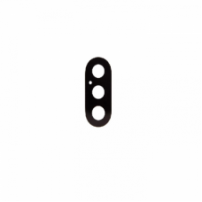 Стекло камеры для iPhone X c ободком (черное)