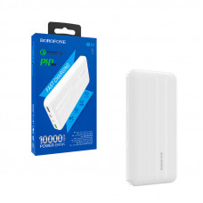 Внешний аккумулятор (Power bank) Borofone BJ9 10000mah (18W, 2 USB, Micro-USB, Type-C) белый