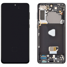 Дисплейный модуль Samsung Galaxy S21 Plus 5G (G996B) в рамке (черный, серебро) ORIG