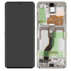 Дисплейный модуль Samsung Galaxy S21 Ultra (G998B) в рамке (черный, серебро) ORIG
