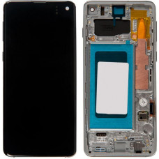 Дисплейный модуль Samsung Galaxy S10 (G973F) в рамке (белый) ORIG